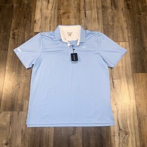 Good Good Golf Polo Mens 2XL Light Blue Performance Stretch Golf Shirt NWT